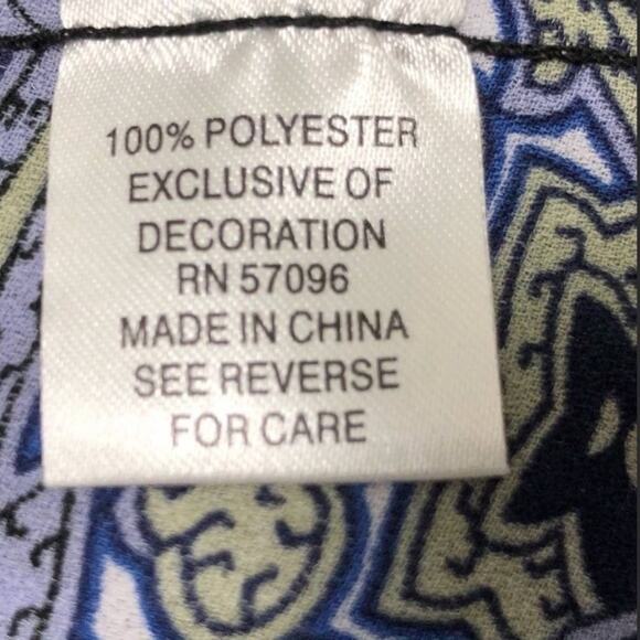 Quintessential Long-Sleeve Paisley Blouse | Women's Size Large - Picture 4 of 5